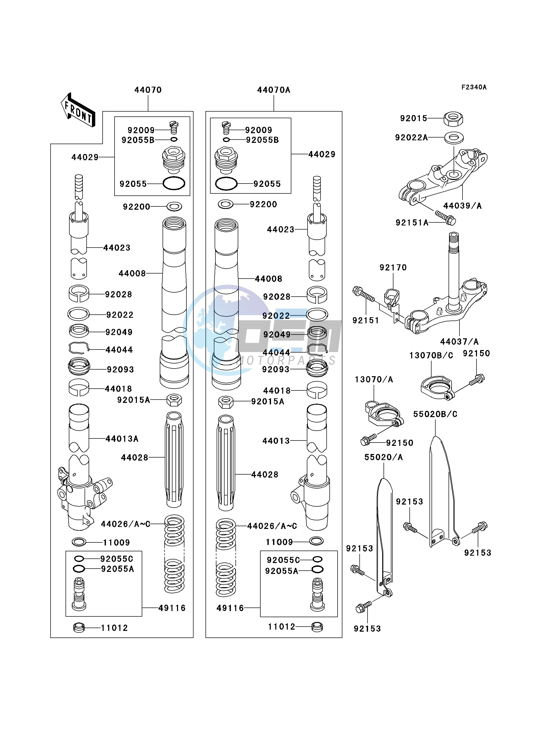 FRONT FORK -- A7F - A9FA- -