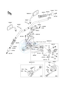 KLE 650 A [VERSYS] (9F-9F) A7F drawing HANDLEBAR-- A7F_A8F- -