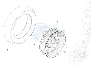 Sprint 125 4T 3V ie (APAC) (CAPH, EX, RK, TW, VT) drawing Front wheel