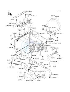 ZX 1200 B [NINJA ZX-12R] (B1-B4) [NINJA ZX-12R] drawing RADIATOR