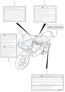 SV650S (E2) drawing LABEL (MODEL K1)