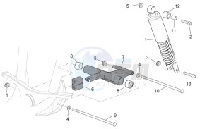 Scarabeo 50 4t 4v e2 drawing R.shock absorber-connect. Rod