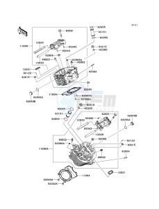 VN 900 B [VULCAN 900 CLASSIC] (6F-9F) B8F drawing CYLINDER HEAD