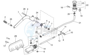 V7 Special - Stone 750 drawing Rear master cylinder