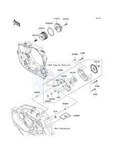 KLX 250 W [KLX250SF] (W9F) W9F drawing OIL PUMP