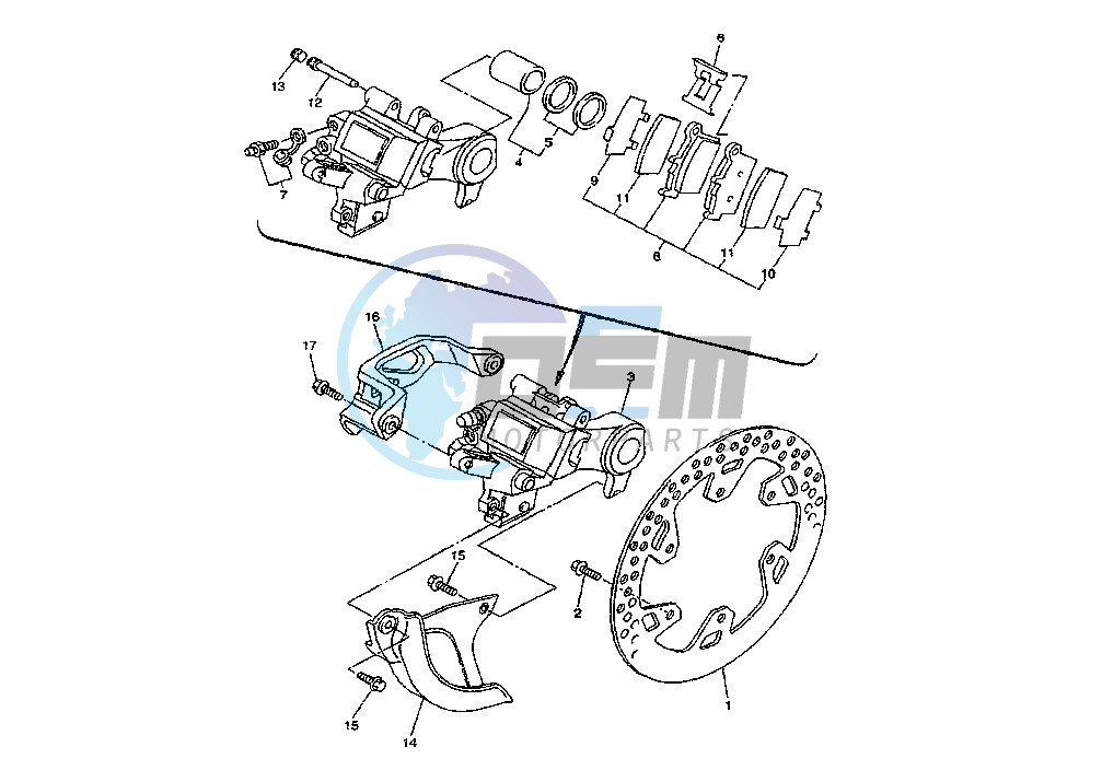 REAR BRAKE CALIPER