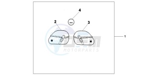 VT750C drawing LEATHER SADDLEBAG SET (STUDDED)