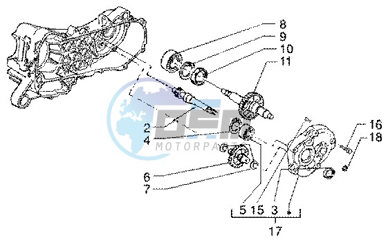 Rear wheel shaft