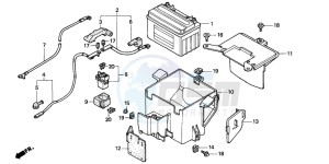 CBR600F drawing BATTERY/BATTERY BOX