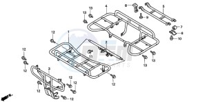 TRX300 FOURTRAX 300 drawing CARRIER