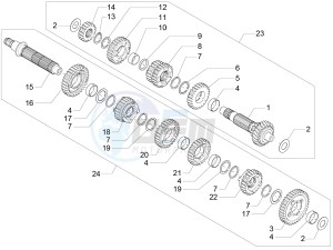 V7 II Stornello ABS 750 (USA) drawing Gear box