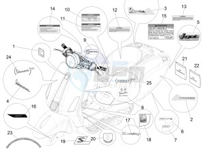 PRIMAVERA 150 4T 3V IGET ABS E4 (NAFTA) drawing Plates - Emblems