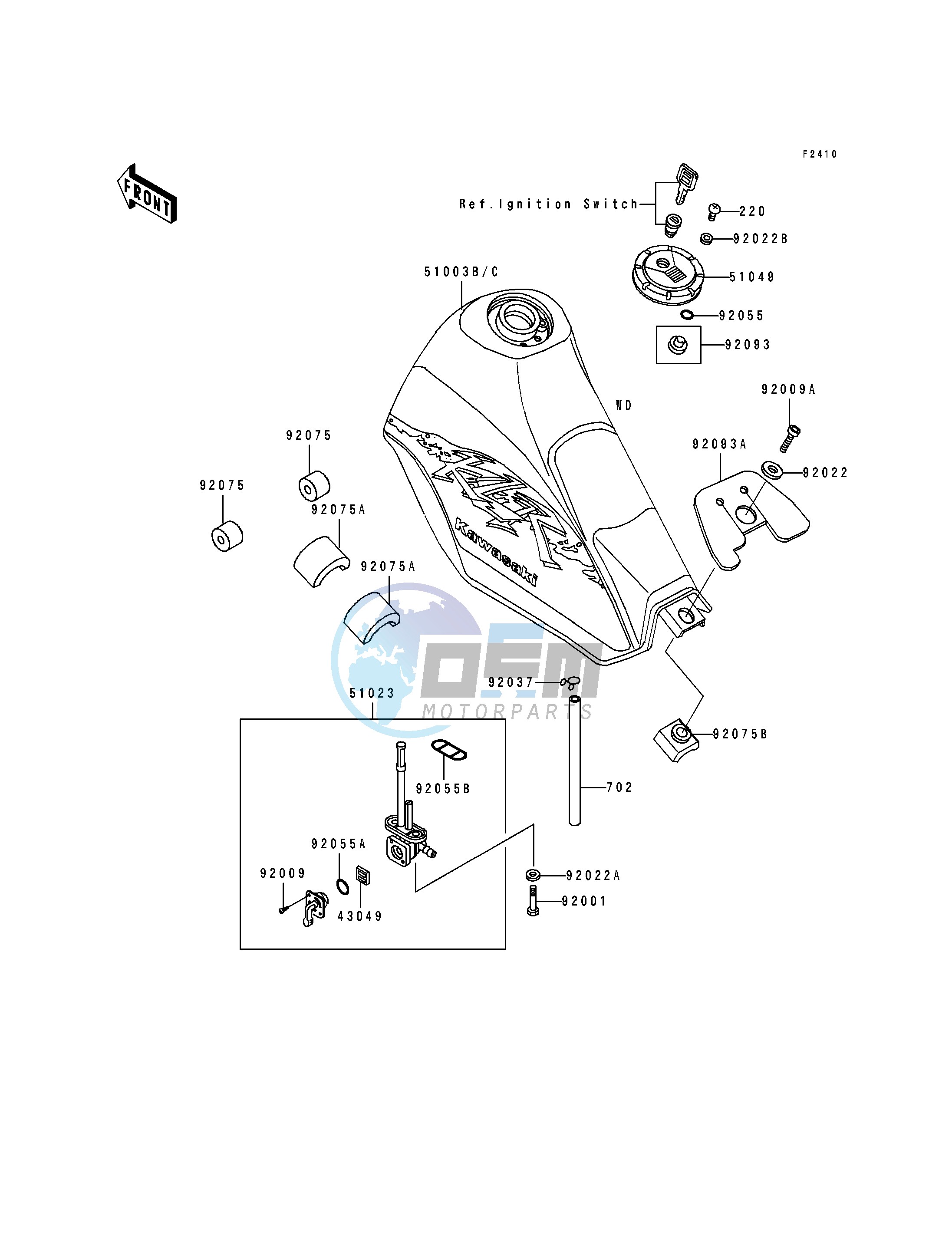 FUEL TANK -- KL250-D10- -