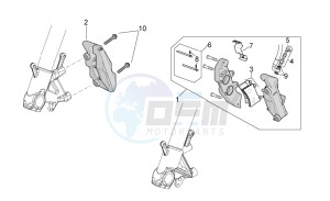 Dorsoduro 1200 (EMEA, APAC, NAFTA) (CND, EU, K, RU, USA, V) drawing Front brake caliper