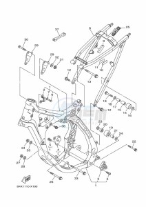 YZ125 (B4XN) drawing FRAME