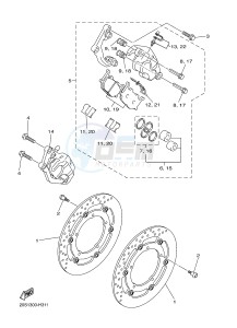 XJ6S 600 DIVERSION (S-TYPE) (36CD) drawing FRONT BRAKE CALIPER