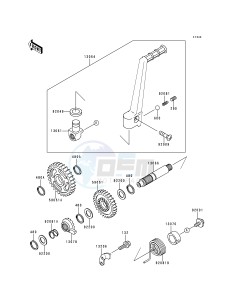 KX 125 K [KX125] (K5) [KX125] drawing KICKSTARTER MECHANISM