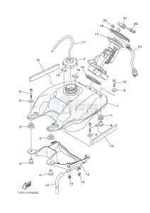 YFZ450R YFZ450RSE YFZ450R SPECIAL EDITION (1TD6 1TD7) drawing FUEL TANK