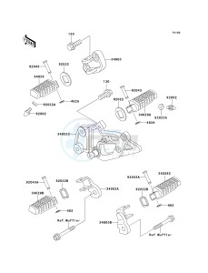 EX 500 D [NINJA 500R] (D6-D9) [NINJA 500R] drawing FOOTRESTS