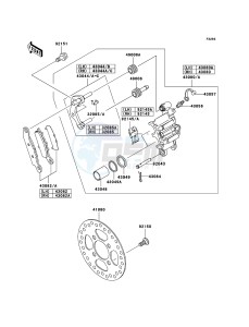 KFX700 KSV700B6F EU drawing Front Brake