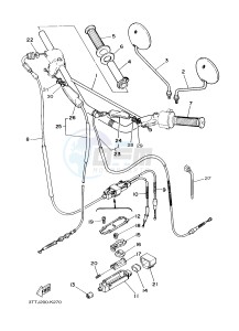 DT175 (3TSW) drawing M. STEERING HANDLE & CABLE