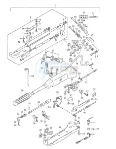 DF 115 drawing Tiller Handle (2001 to 2003)