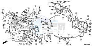 TRX680FAH Europe Direct - (ED) drawing FRONT FENDER