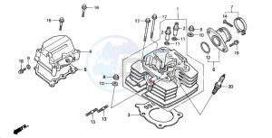 TRX350FM RANCHER 4X4S drawing CYLINDER HEAD