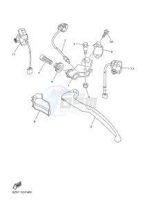 YZ250FX (B29C B29D B29E B29E B29F) drawing HANDLE SWITCH & LEVER