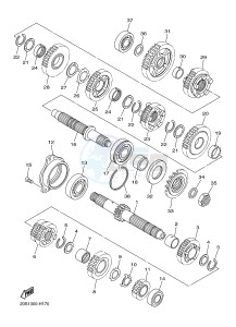 XJ6S ABS 600 DIVERSION (S-TYPE, ABS) (36D7) drawing TRANSMISSION