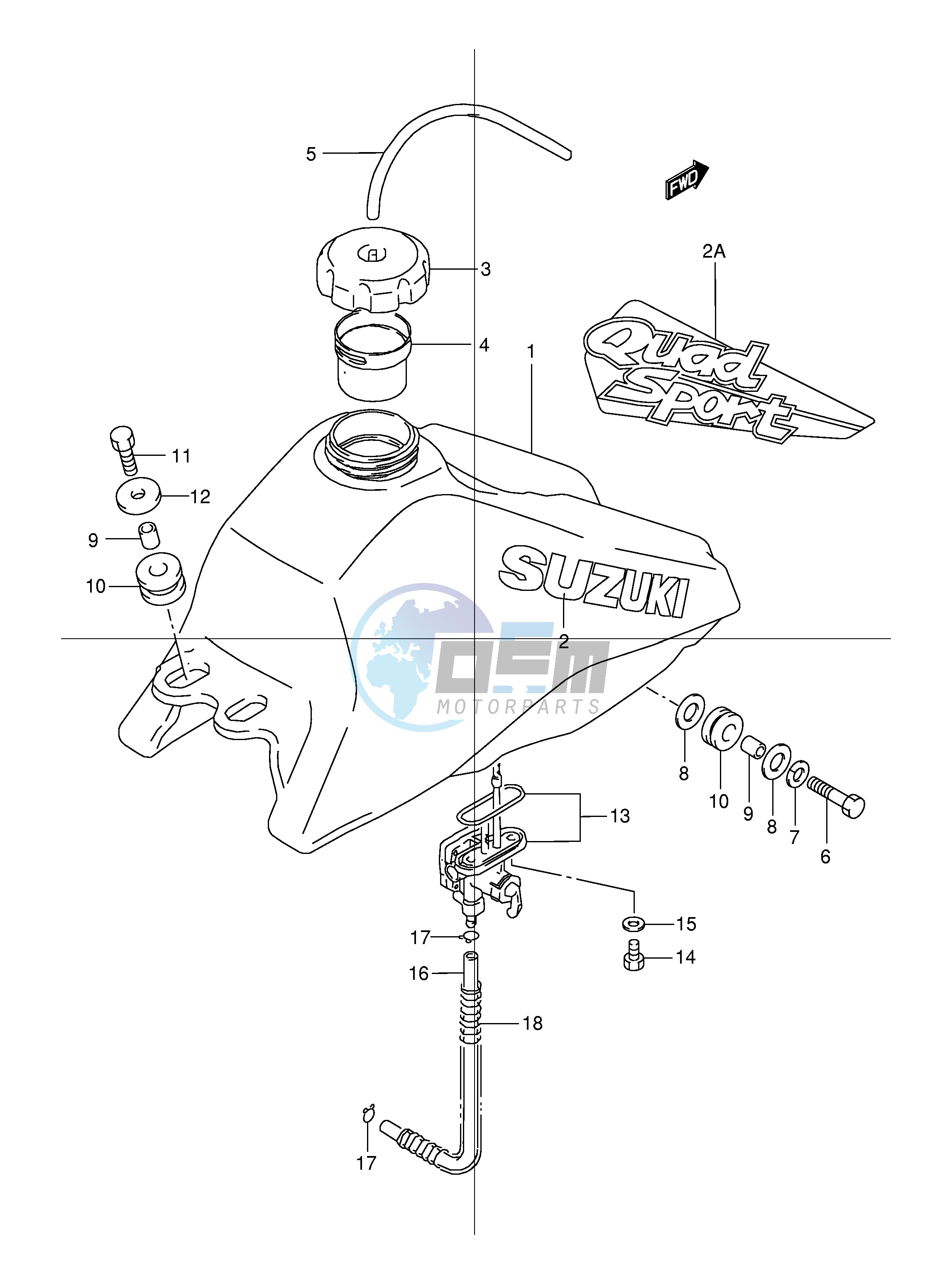 FUEL TANK (MODEL T V W X Y)