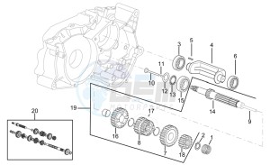 MX 50 drawing Primary gear shaft