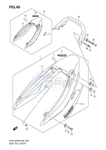 GSX1400 (E2) drawing SEAT TAIL COVER (MODEL K6)