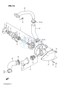 VS750GL (E1) INTRUDER drawing WATER PUMP