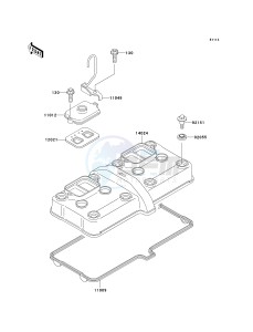 ZX 600E [ZX-6 NINJA ZZR 600] (E10-E13 E13 CAN ONLY) ZZR 600 drawing CYLINDER HEAD COVER