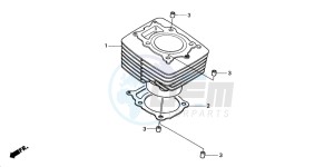 TRX350TE FOURTRAX 350 ES drawing CYLINDER