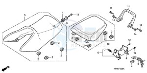 CBR125RW9 UK - (E) drawing SEAT