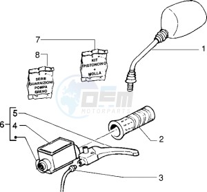 NRG 50 MC3 drawing Handlebars component parts (Vehicle with rear hub brake)