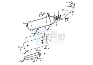 ELYSEO 125-150 - 125 cc drawing EXHAUST