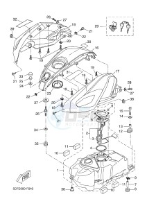 MT125A MT-125 ABS (5D7D) drawing FUEL TANK