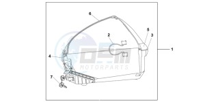 XL1000VAB drawing 45L TOP BOX CONCOURS BLACK