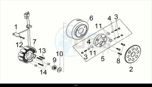 JOYMAX-Z+ 125 (LW12W3-EU) (M2) drawing FLYWHEEL - STATOR