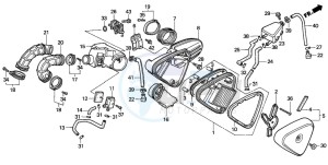 VT600CD drawing AIR CLEANER (1)