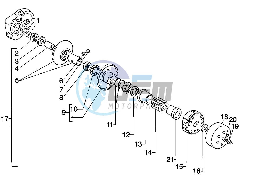 Driven pulley