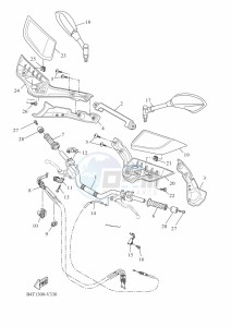 TRACER 7 MTT690 (B4T3) drawing STEERING HANDLE & CABLE