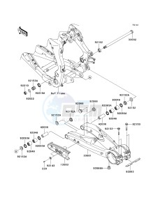 KSF 450 B [KFX450R MONSTER ENERGY] (B8F-B9FB) B9F drawing SWINGARM