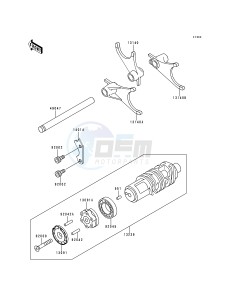 ZR 1100 C [ZRX1100] (C3-C4) drawing GEAR CHANGE DRUM_SHIFT FORK-- S- -