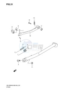 DR-Z250 (E28-E33) drawing STAND