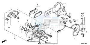 CB1000RAD CB1000R ABS E drawing REAR BRAKE CALIPER (CB1000RA)