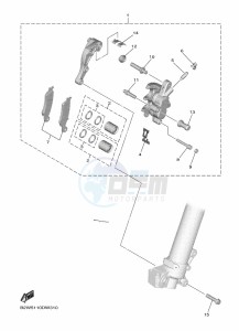 YZ450F (BHR2) drawing FRONT BRAKE CALIPER